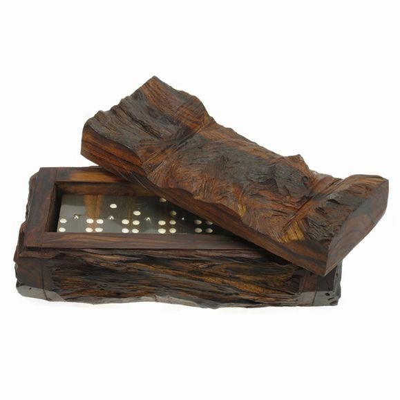 Rustic bear domino set from ironwood.