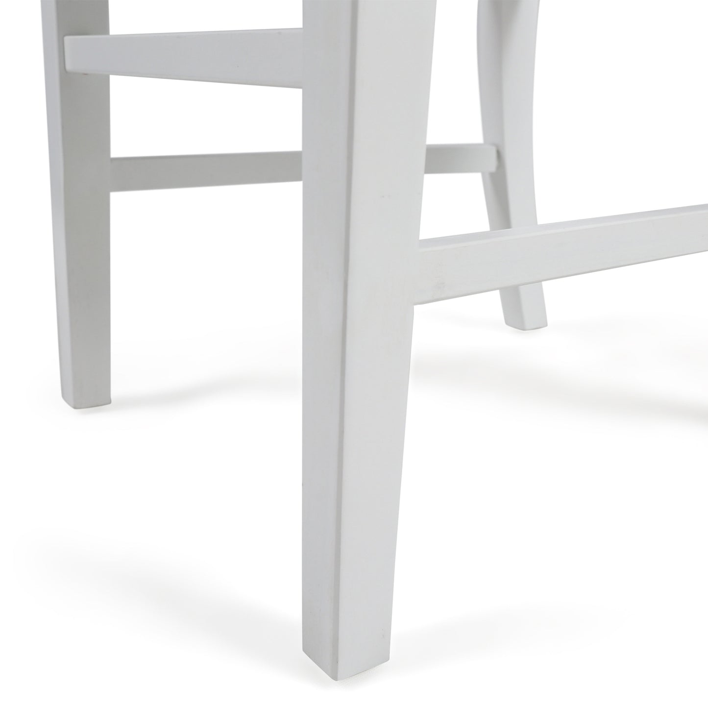 Roshan Farmhouse Acacia Wood Dining Chairs, White (Set of 2)
