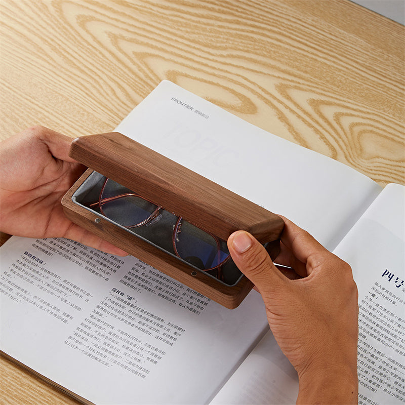 Black Walnut Solid Wood Glasses Storage Box