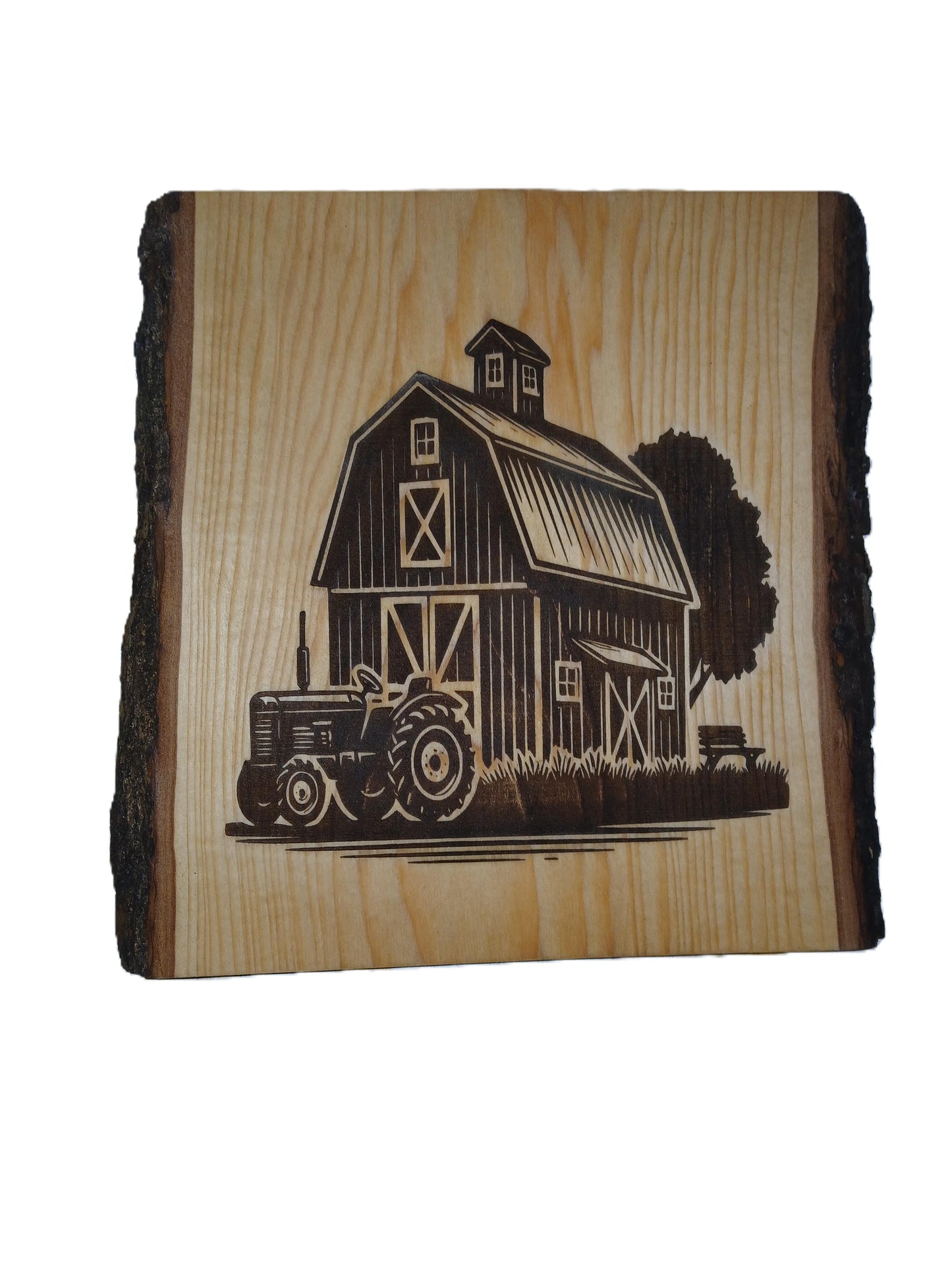 Barn with Tractor burned in Basswood