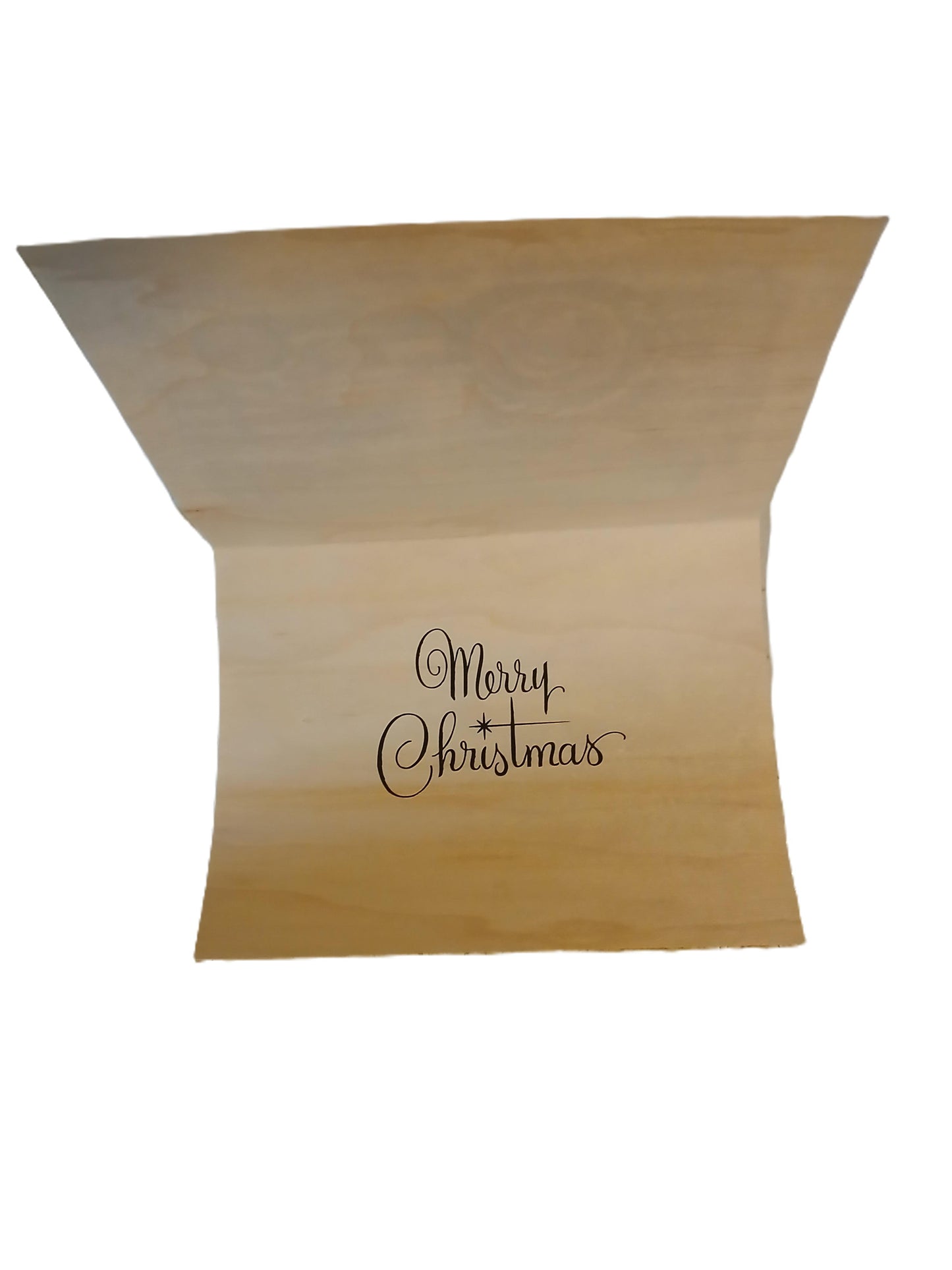 Tractor Christmas Card Wood