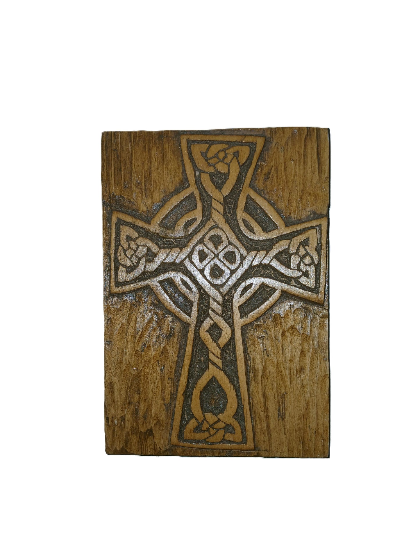 Cross Hand Carved in Basswood