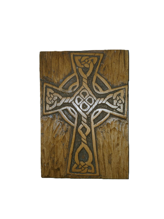 Cross Hand Carved in Basswood