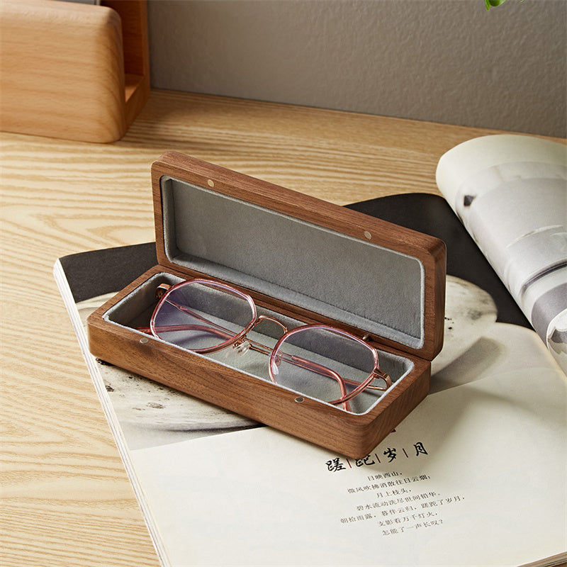 Black Walnut Solid Wood Glasses Storage Box