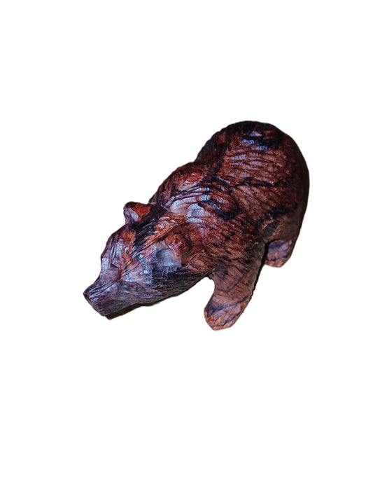 Bear carved from Ironwood