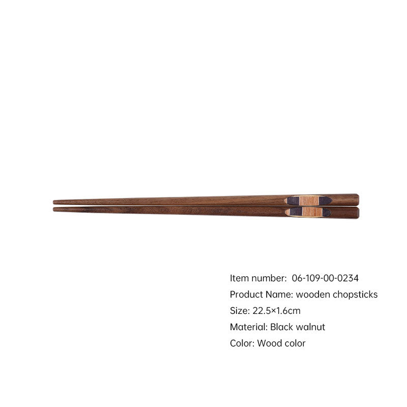 Minimalist Black Walnut Wooden Knife, Fork, Spoon Set, Wooden Chopping Board, Chopsticks, Spoon Storage, Tableware, Portable