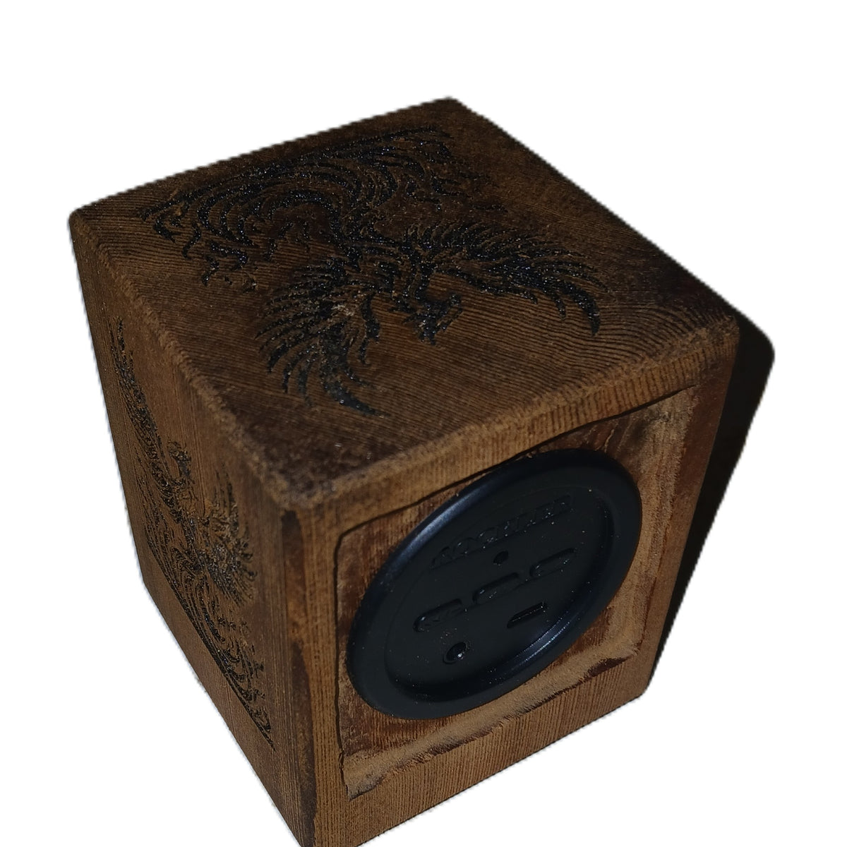 Wood phoenix rising blue tooth speaker