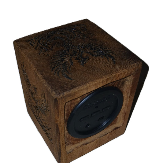 Wood phoenix rising blue tooth speaker