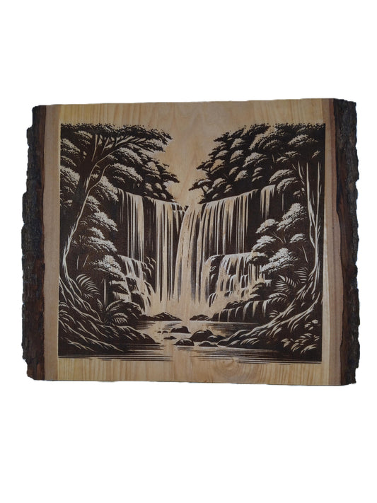 Waterfall burned on Basswood