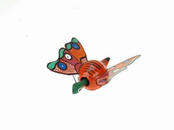 Butterfly Bobblehead wood carving