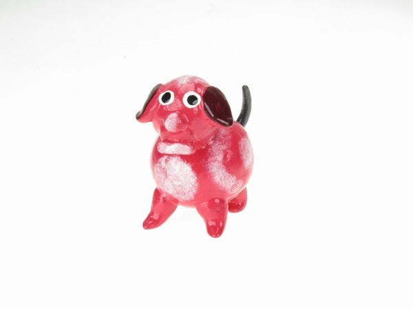 Dog with Bone Wood Bobblehead