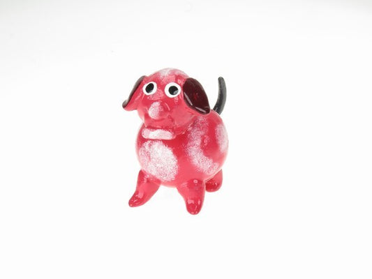 Dog with Bone Wood Bobblehead