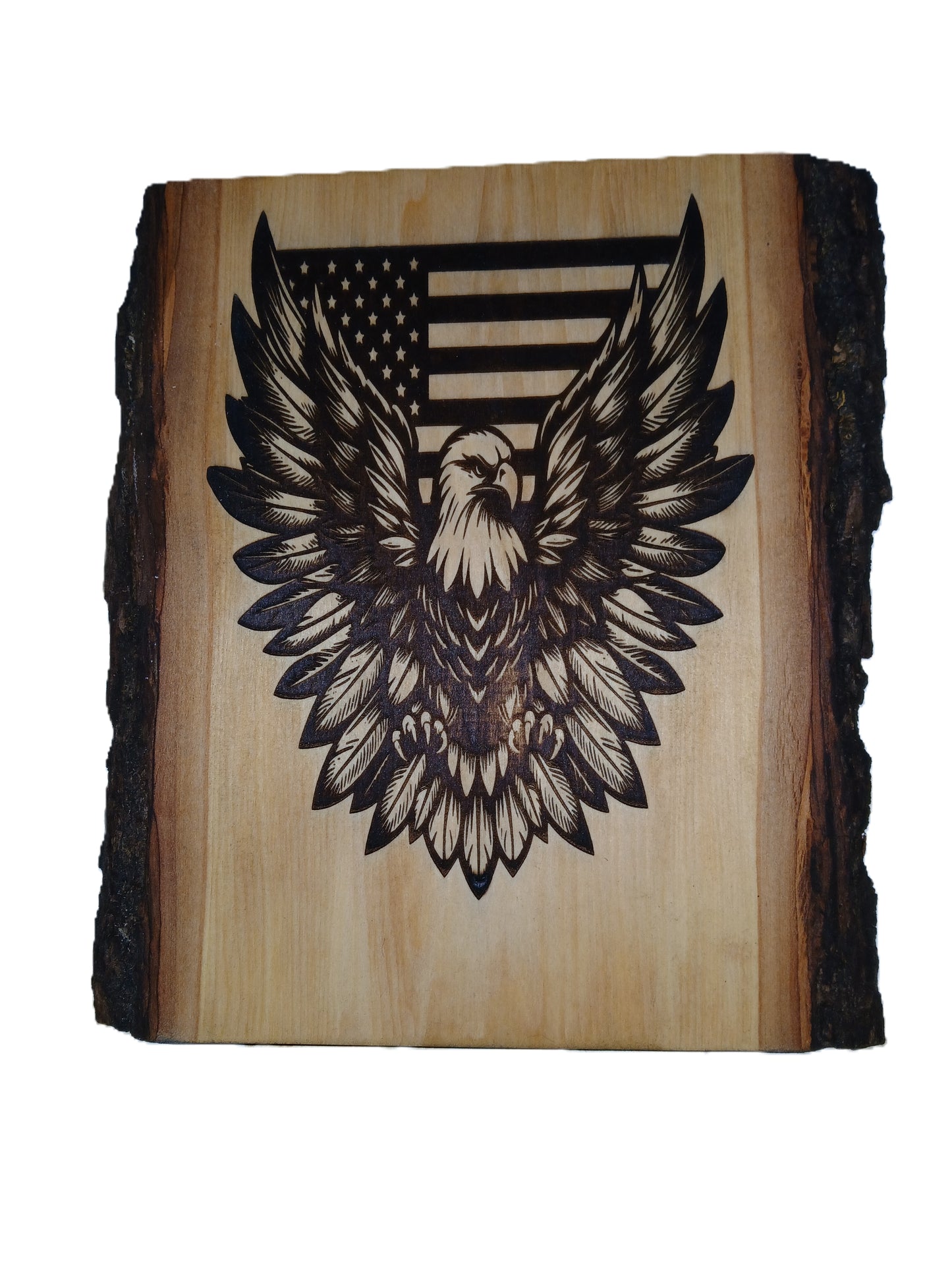 Eagle burned on Basswood