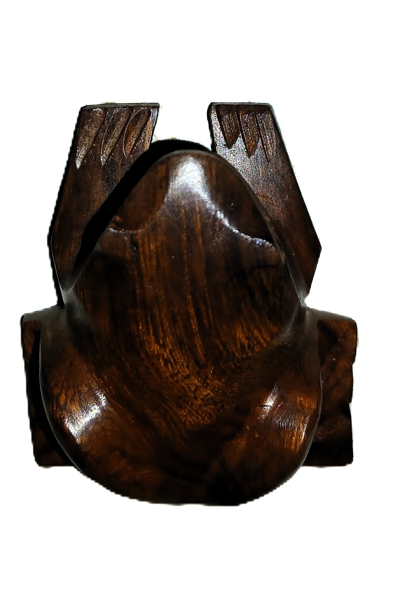 Frog carved from Ironwood