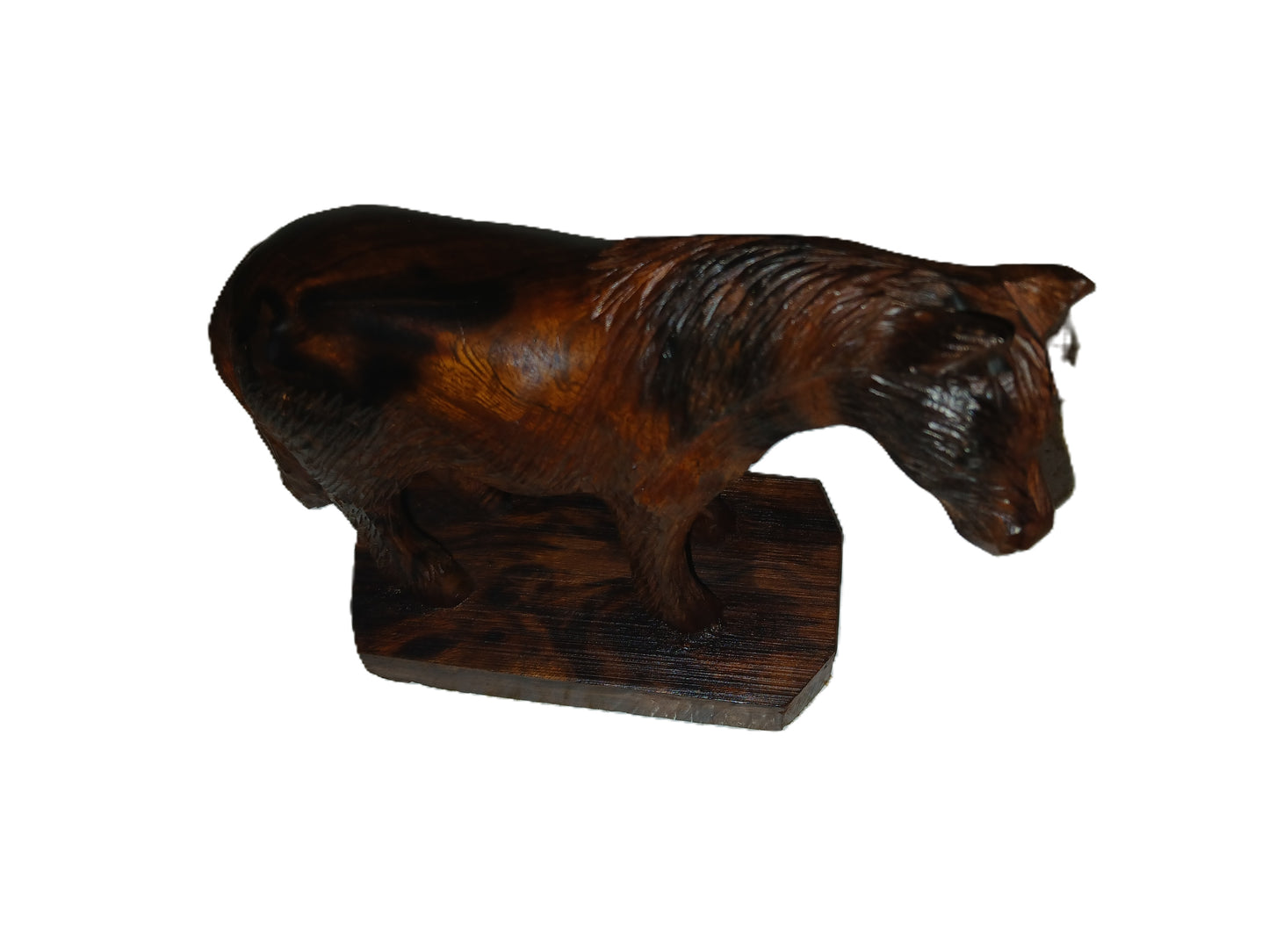 Horse hand carved from desert ironwood