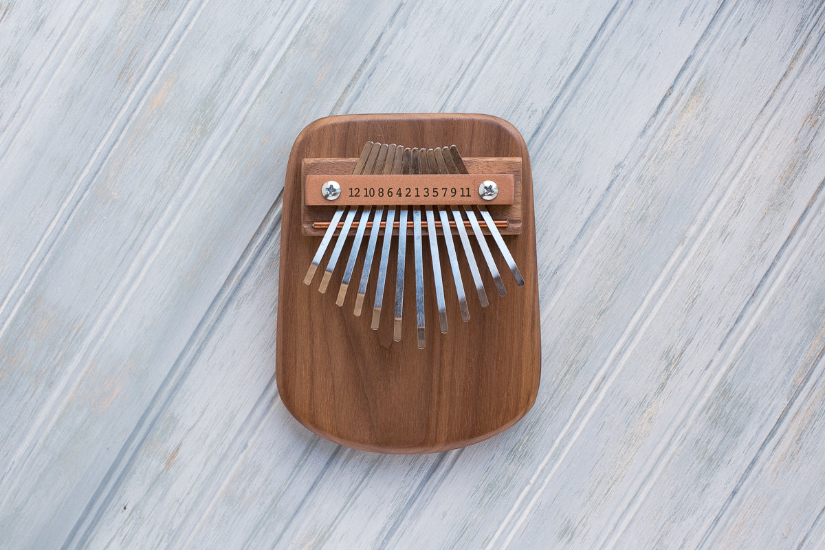 Walnut 12 Key Thumb Piano