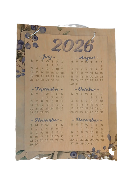 2026 Birch Wood Calendar